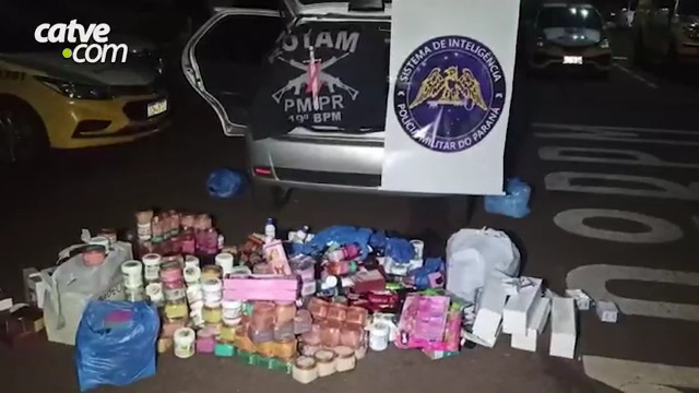PM e Receita Federal apreendem celulares e cosméticos na BR-163 em Toledo