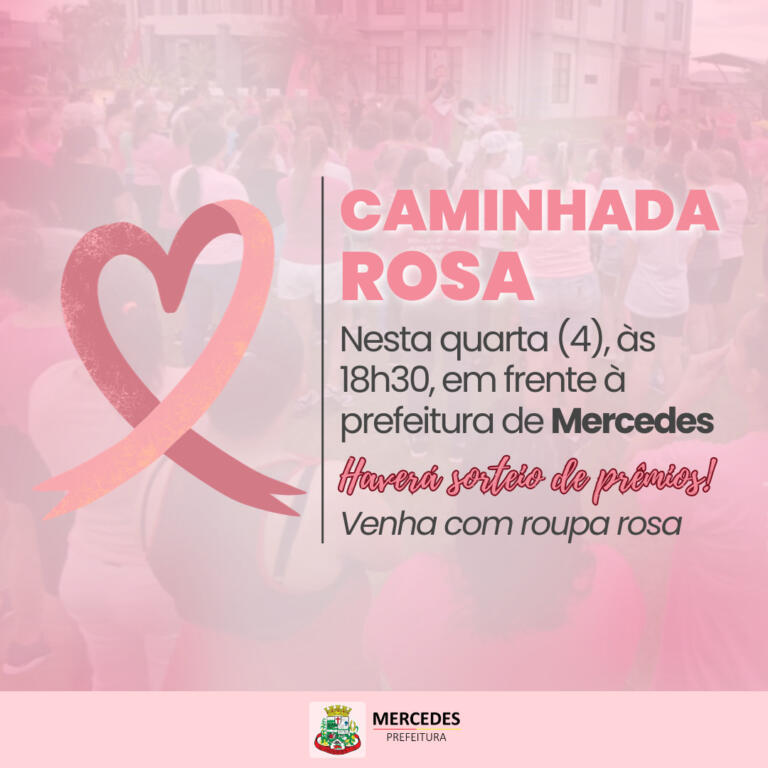 Caminhada Rosa será nesta quarta-feira em Mercedes