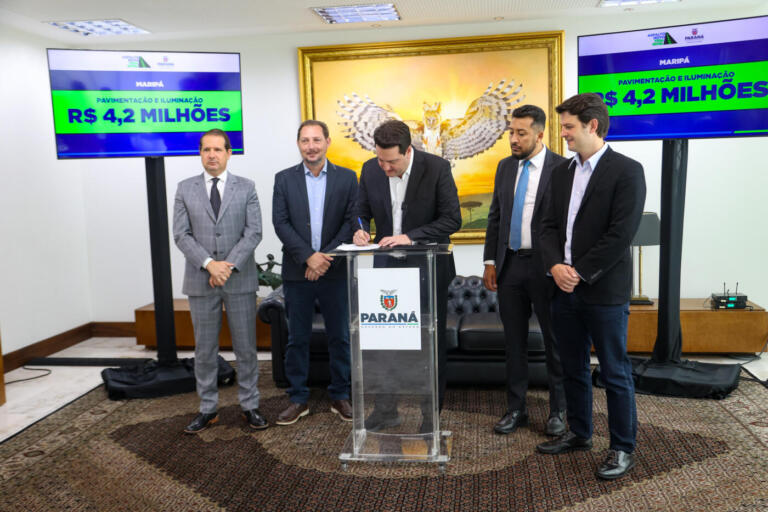 Convênio com o Governo do Estado garante R$ 4,2 milhões para asfalto e iluminação LED em Maripá