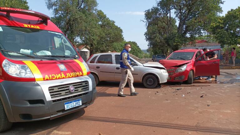 Acidente é registrado no centro de Marechal Rondon