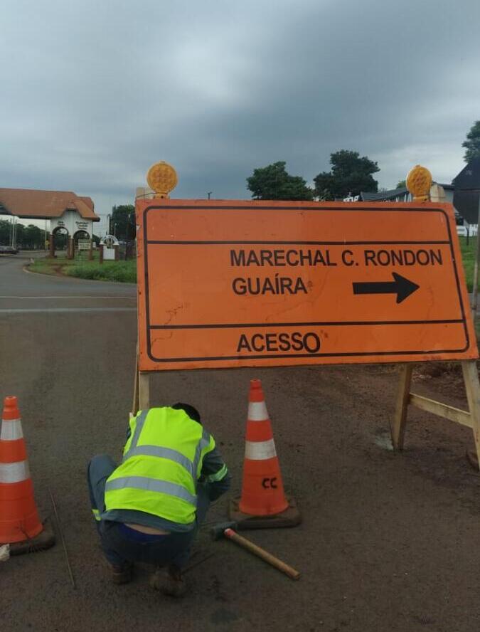 Obra na BR-163 altera acesso a Marechal Rondon