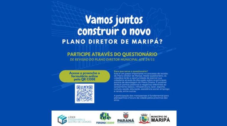 Município de Maripá disponibiliza questionário online em nova etapa de Revisão do Plano Diretor