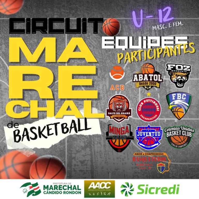 Circuito Marechal Basquete sub-12 acontece no fim de semana em Marechal Rondon
