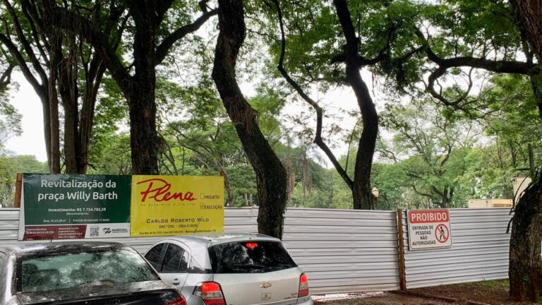 Construtora pede rescisão do contrato de remodelação da Praça Willy Barth