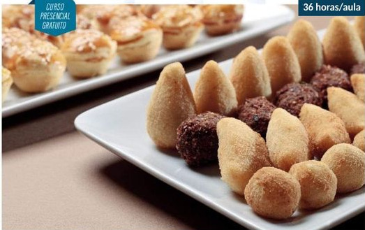 Estão abertas as inscrições para o curso que abordará o preparo de salgados