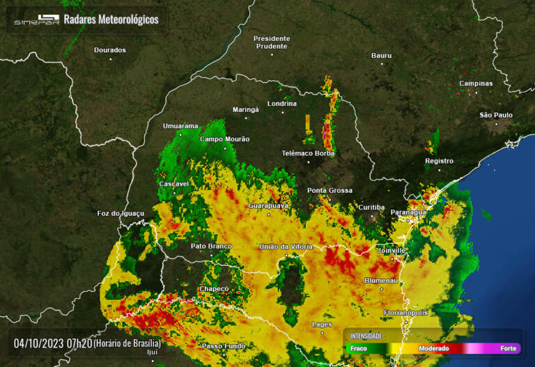 Instabilidade do tempo eleva risco de temporais no Paraná