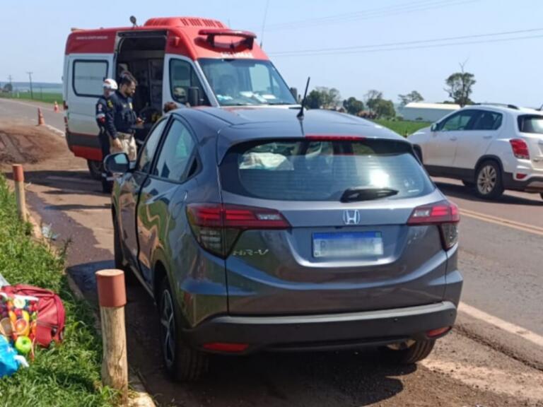 Duas mulheres ficam feridas em acidente na BR-163 entre Mercedes e Guaíra