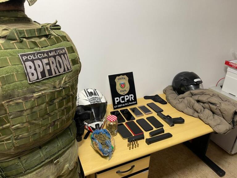 Quatro pessoas são presas em Marechal Rondon com armas, drogas e objetos proveniente de crimes