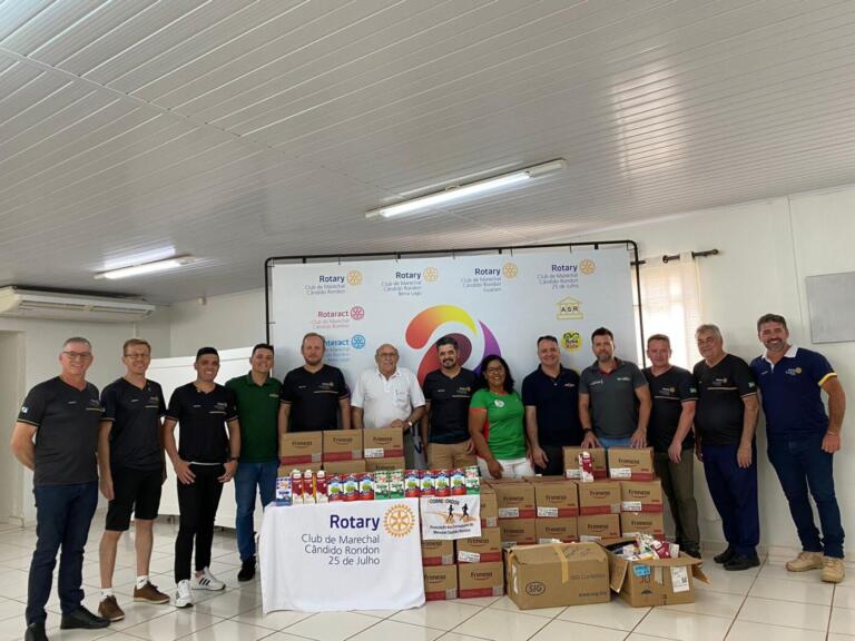 Rotary 25 de Julho e Acorre Rondon entregam mil litros de leite à Casa de Apoio da Uopeccan