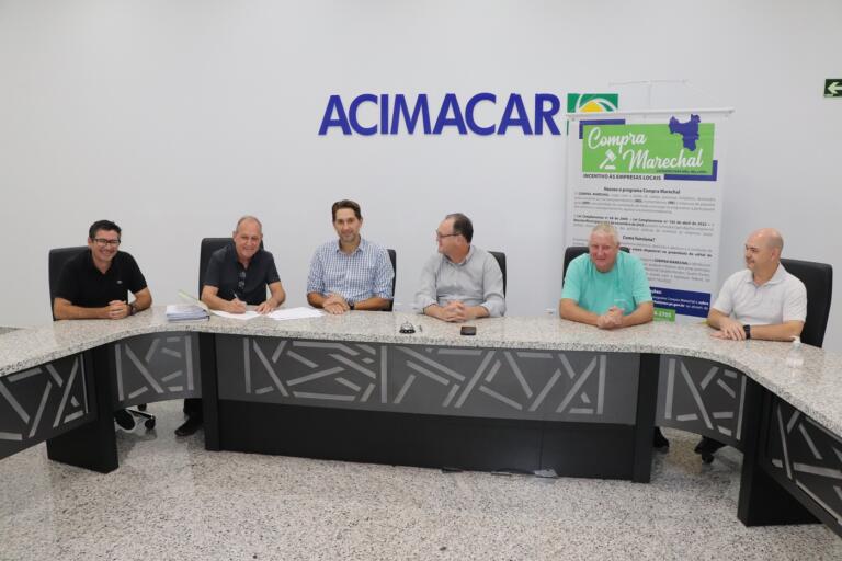 Prefeitura e Acimacar formalizam cooperação no âmbito do projeto Compras Marechal