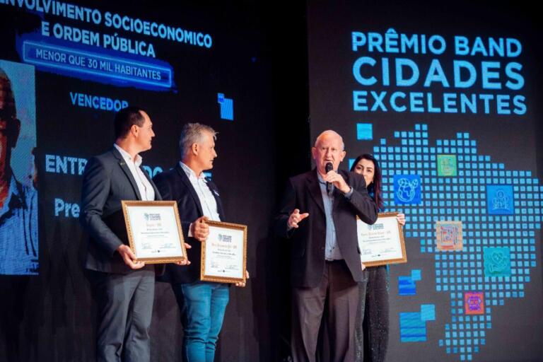 Entre Rios do Oeste conquista dois prêmios Band Cidades Excelentes