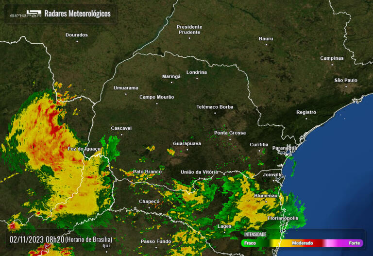 Risco de tempestades segue elevado no Oeste; em Marechal Rondon há previsão de 19mm de chuvas