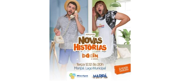 Maripá terá show gratuito com “Badin, o Colono” no dia 12 de dezembro