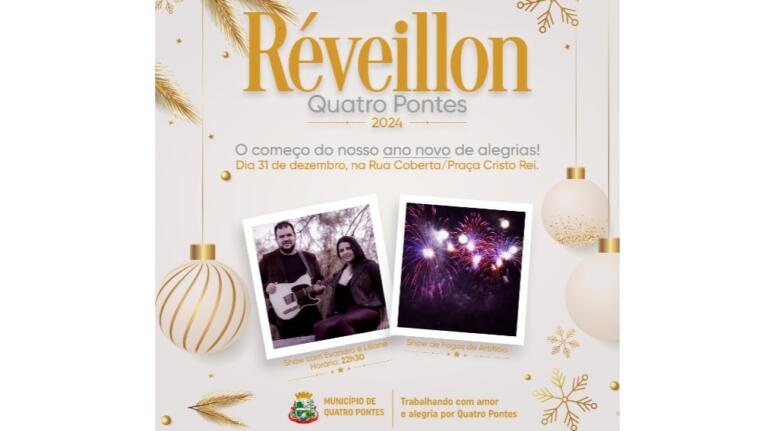 Quatro Pontes receberá 2024 com Festa da Virada