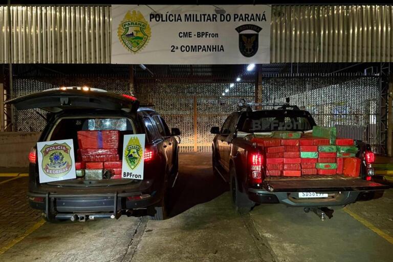Quase 800 quilos de maconha são apreendidos em área rural de Guaíra