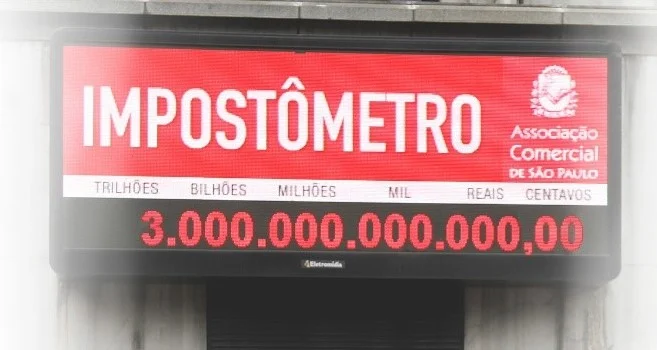 Impostômetro alcançará o marco inédito de R$ 3 trilhões em impostos pagos no dia 25 de dezembro