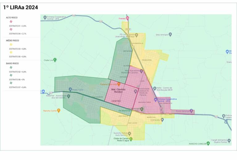Média de infestação pelo Aedes aegypti em Marechal Rondon é de 1%