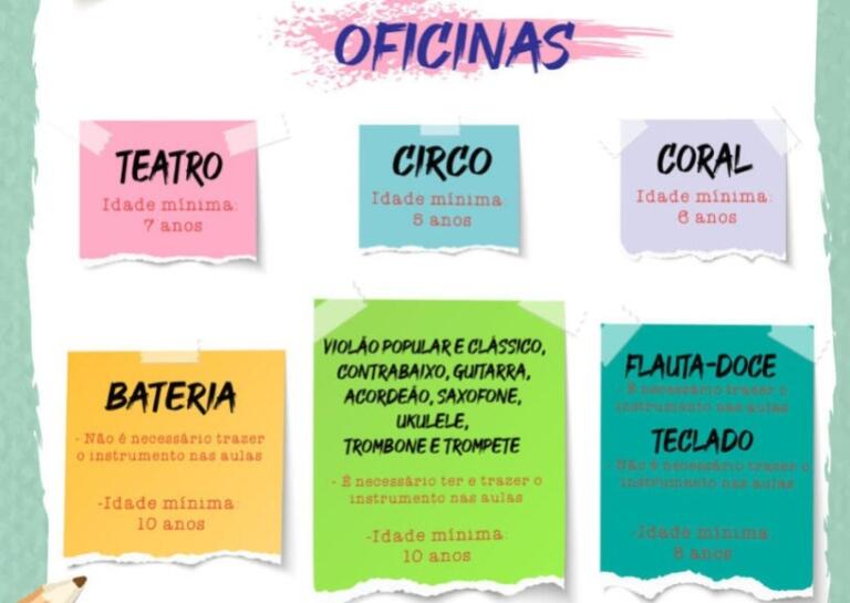 Escola de Artes abrirá no dia 29 o período de rematrículas