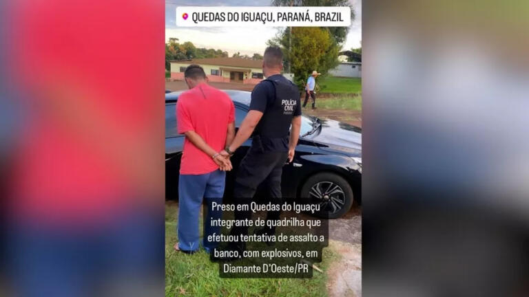 Preso 5° bandido que participou de assalto a banco na região Oeste