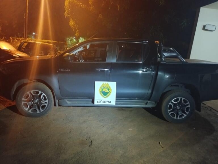 PM de Guaíra recupera Hilux e prende homem logo após assalto da gangue do giroflex