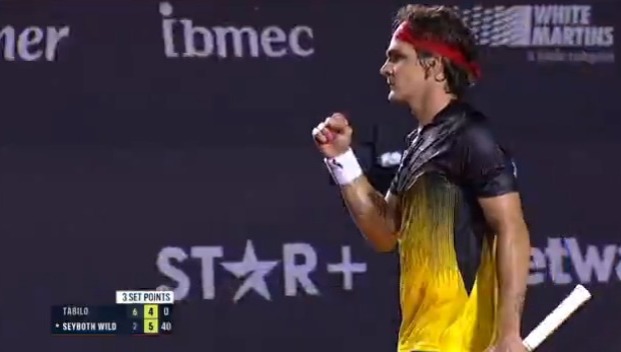 Brasileiro mais bem colocado no ranking, Thiago Wild vai às oitavas no Rio Open