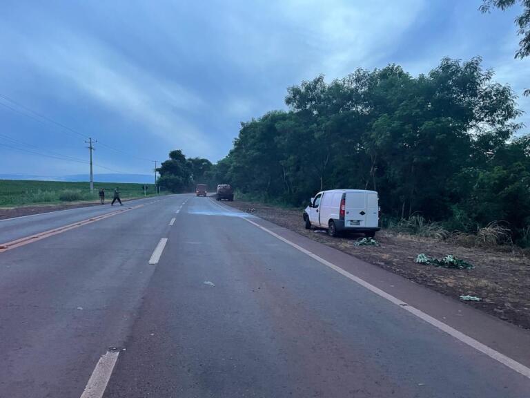 Doblò bate contra caminhão na estrada à Vila Curvado; uma pessoa fica ferida