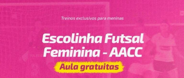 Quarta-feira é dia de Escolinha de Futsal Feminino na AACC