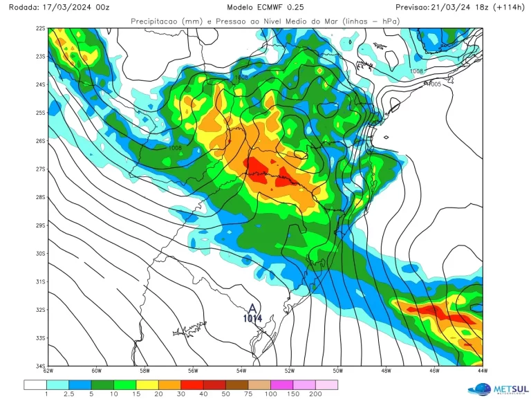 Semana tem alerta para chuva intensa e tempestades no Sul do Brasil