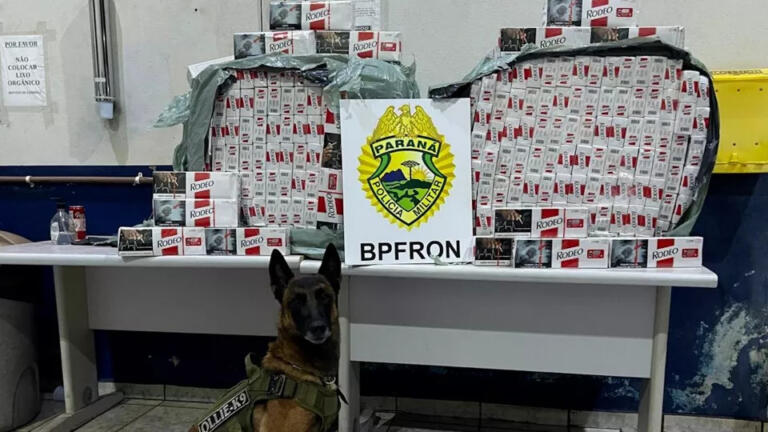 BPFron apreende 300 pacotes de cigarros em ônibus em Cascavel