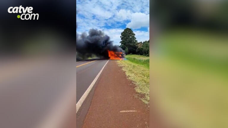Duas pessoas morrem em acidente com carro da Saúde de Medianeira na BR-369