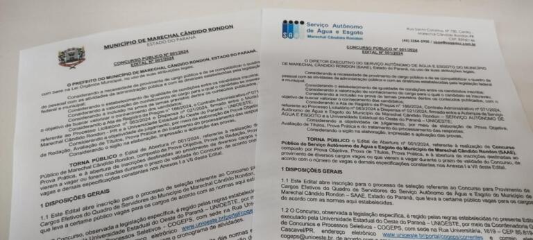 Prefeitura rondonense e Saae realizam concursos públicos