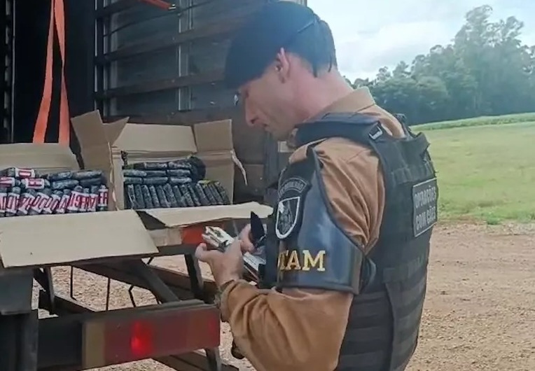 Carga de mercadorias contrabandeadas é apreendida na PR-317