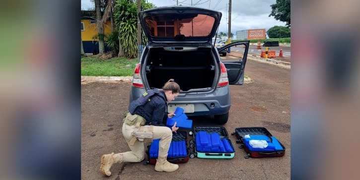 Polícia Rodoviária Federal apreende 282 quilos de maconha no Oeste do Paraná