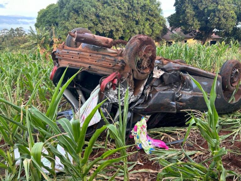 Colisão seguida de capotamento é registrada entre Marechal Rondon e Mercedes