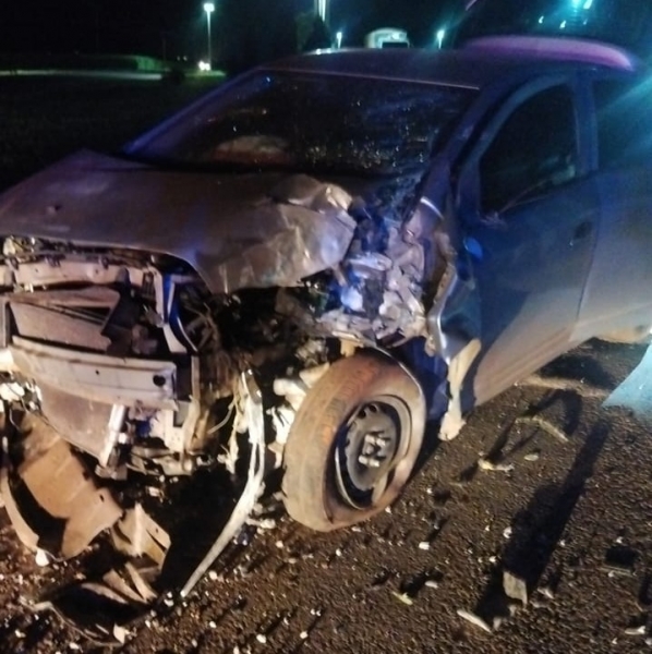 Fuga alucinante na BR-163 entre Guaíra e Mercedes termina em acidente