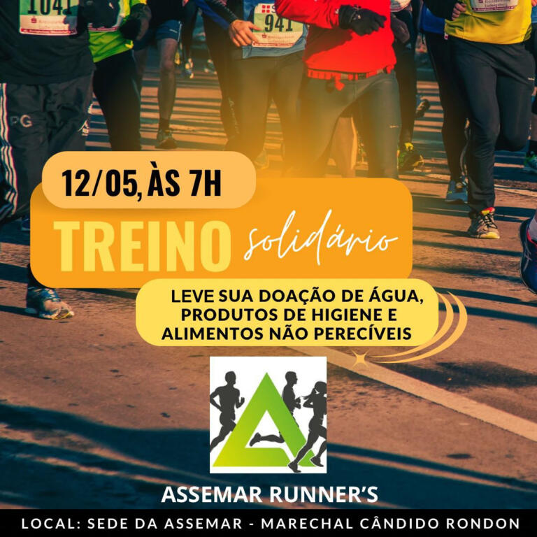 Equipe de corrida da Assemar promove treino solidário