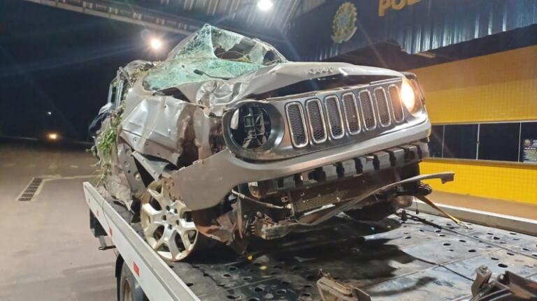 Morador de Guaíra é preso após capotar Jeep com 400 quilos de drogas na BR-272