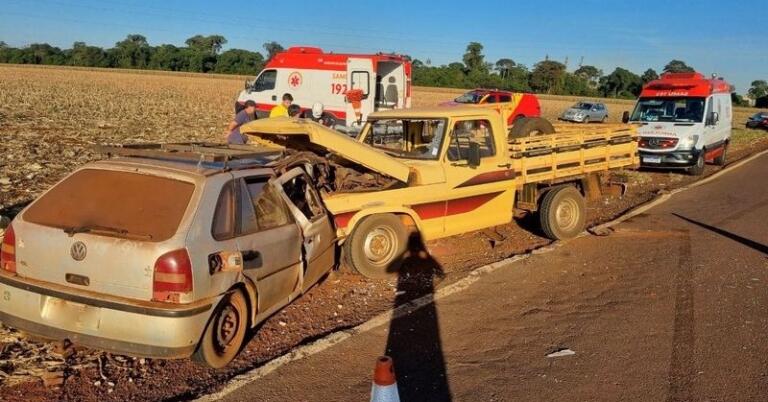 Grave acidente em Palotina deixa um morto e quatro feridos