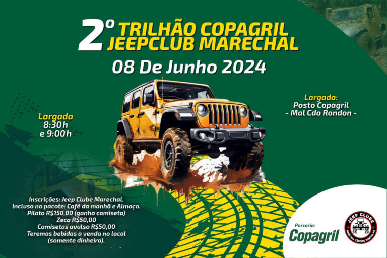 Copagril apoia mais um “Trilhão do Jeep Clube”; evento acontece neste sábado em Marechal Rondon