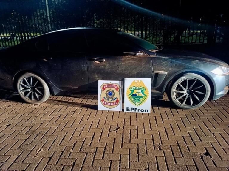 Carro de luxo Jaguar é apreendido com agrotóxicos em Guaíra