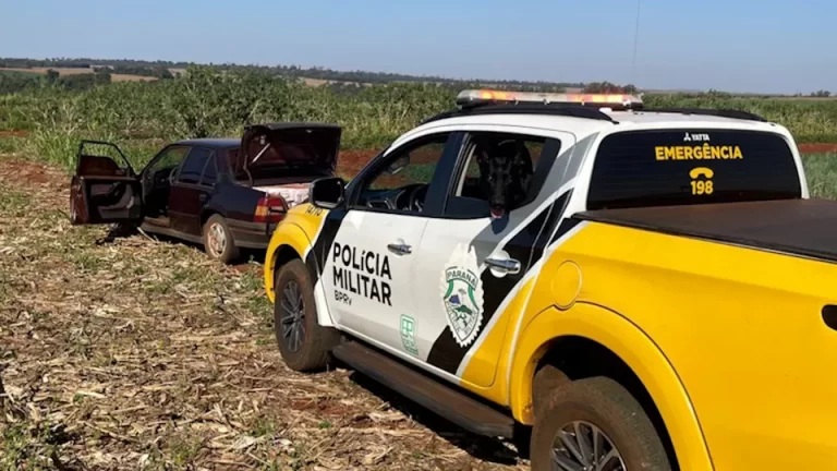 Homem abandona Monza carregado com cigarros em Nova Santa Rosa