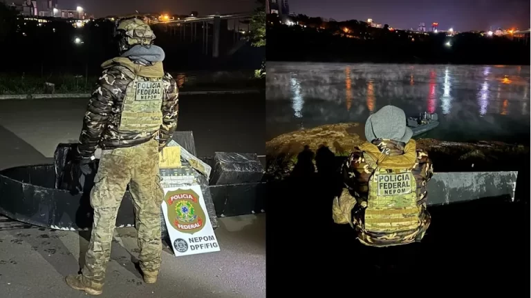 Polícia Federal apreende carga de cigarros eletrônicos e convencionais no Rio Paraná