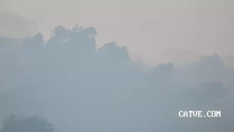 Guaíra está coberta por nuvem densa e cinza de fumaça