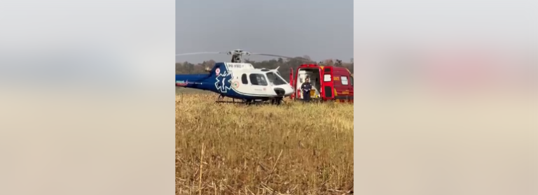 Motociclista envolvido em grave acidente no trevo de Margarida é transferido para o Hospital Bom Jesus