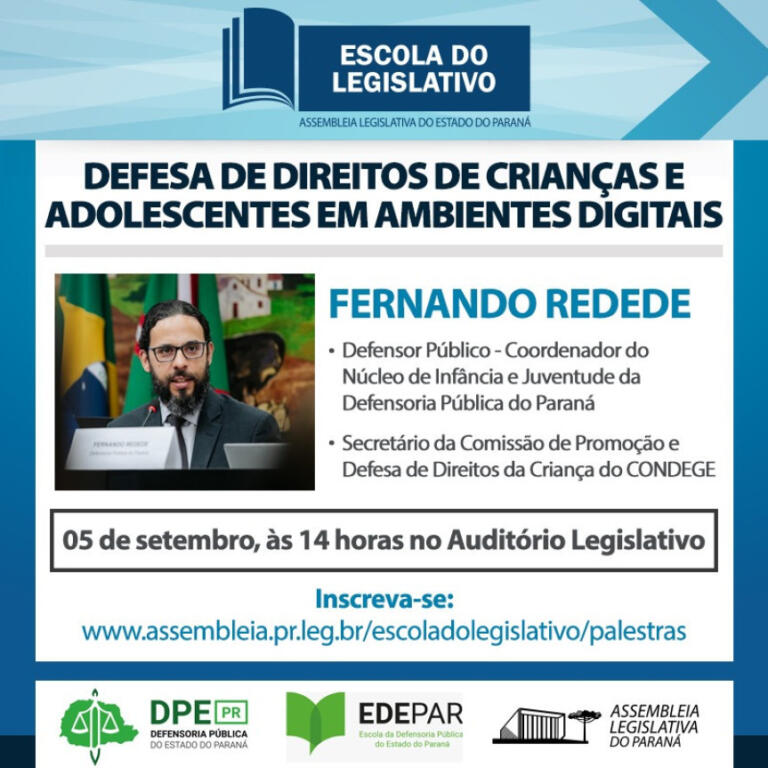 Assembleia recebe palestra sobre a “Defesa de Direitos de Crianças e Adolescentes em Ambientes Digitais”