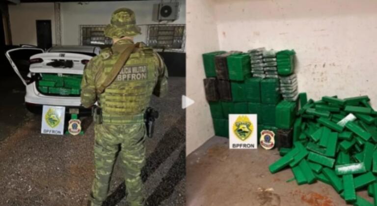 BPFron apreende mais de 700 quilos de maconha em abordagem na BR-163