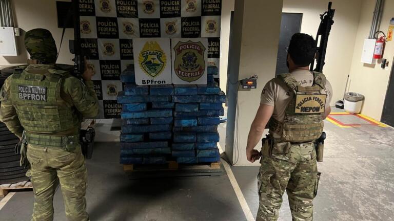 BPFron e PF apreendem mais de 1 tonelada de maconha em Guaíra