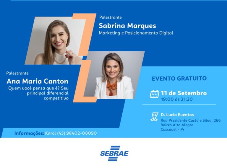 Ciclo de palestras do Sebrae/PR passa por Toledo, Cascavel e Foz do Iguaçu em setembro