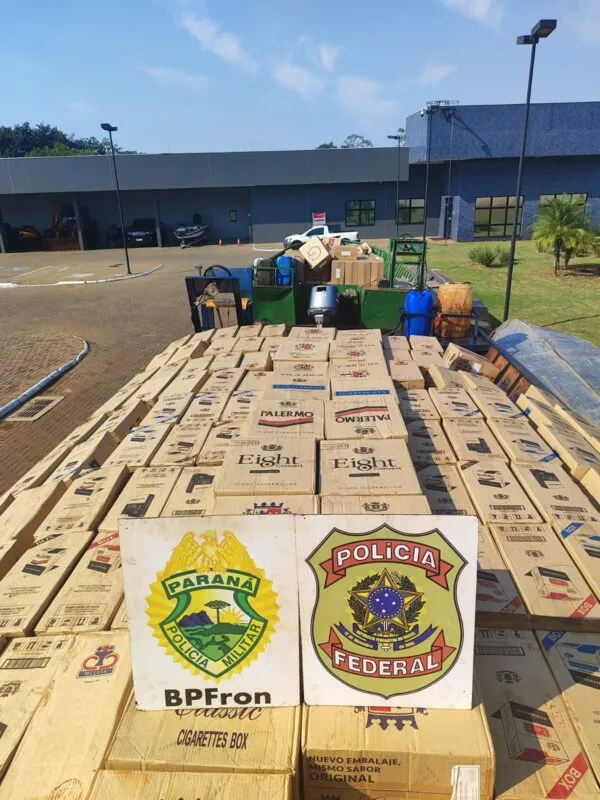Cerca de R$ 4 milhões em cigarros contrabandeados são apreendidos em porto clandestino da região
