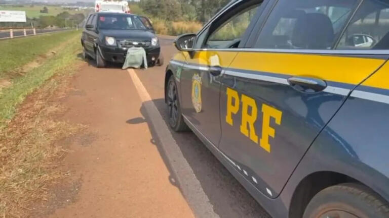 PRF prende homem com 150 quilos de maconha que tentou cruzar canteiro central da BR-277